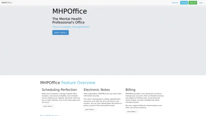 Homepage of MHPOffice