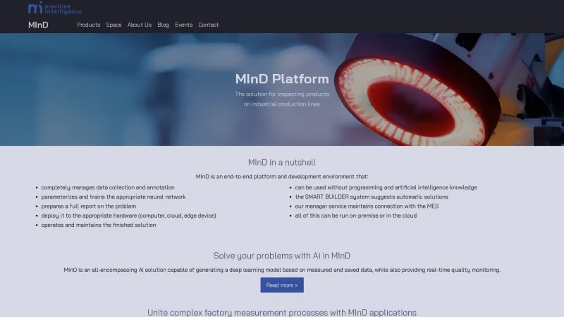 Homepage of MInD Platform