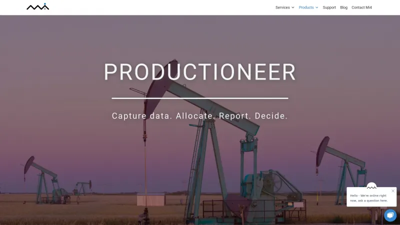 Homepage of Productioneer