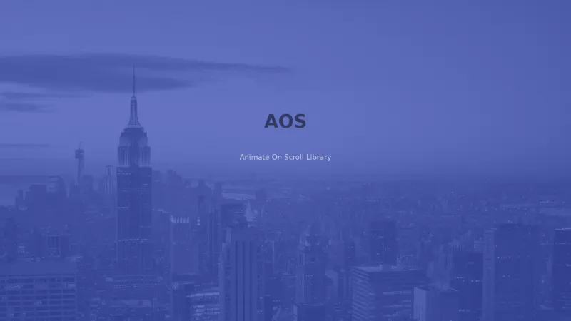 Homepage of Animate On Scroll (AOS)