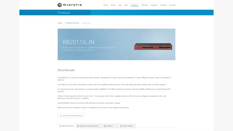 Homepage of RB2011iL-IN