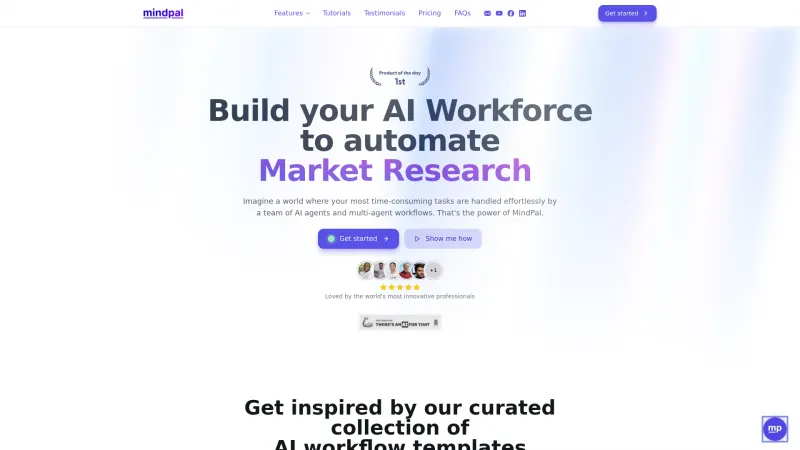 Homepage of MindPal