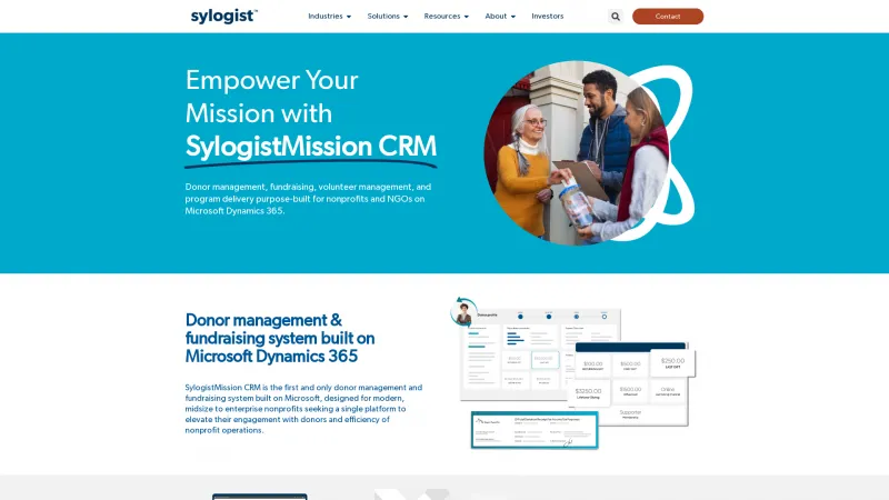 Homepage of Mission CRM