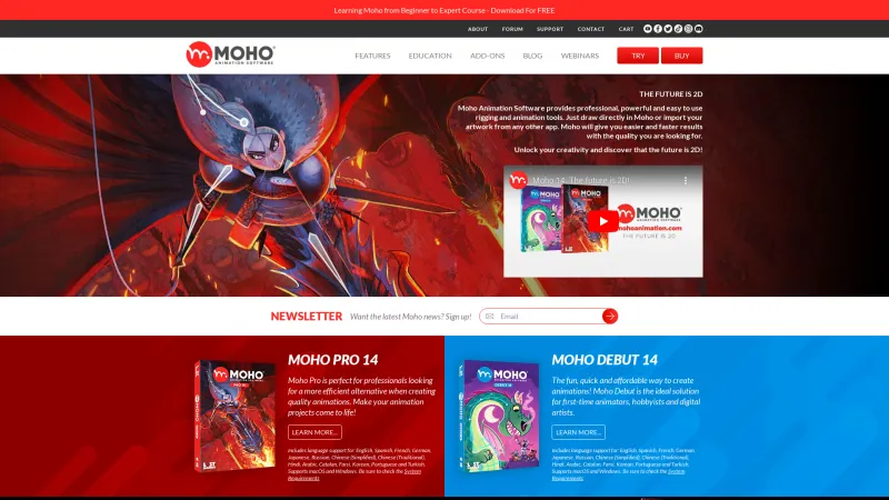 Homepage of Moho