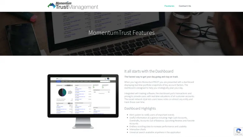 Homepage of MomentumTRUST