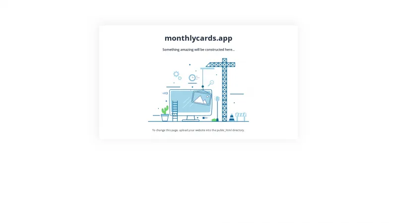 Homepage of MonthlyCards