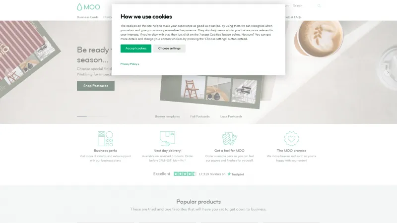 Homepage of MOO