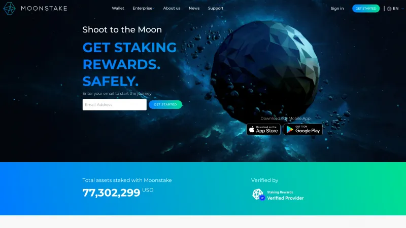 Homepage of Moonstake