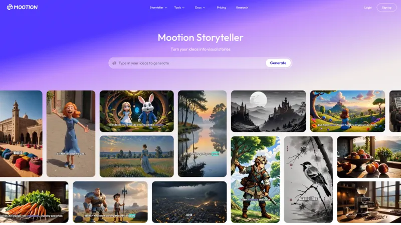 Homepage of Mootion