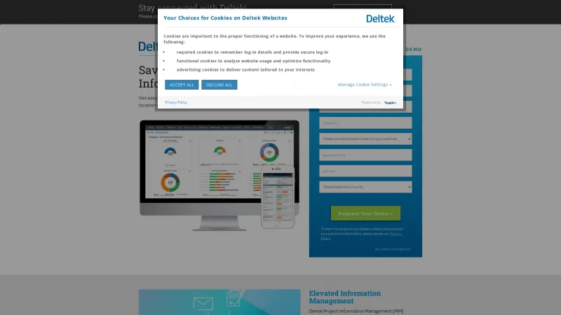 Homepage of Deltek PIM