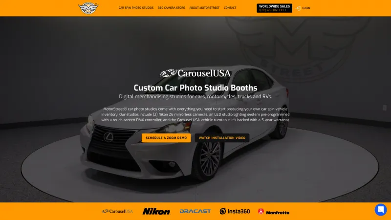 Homepage of MotorStreet