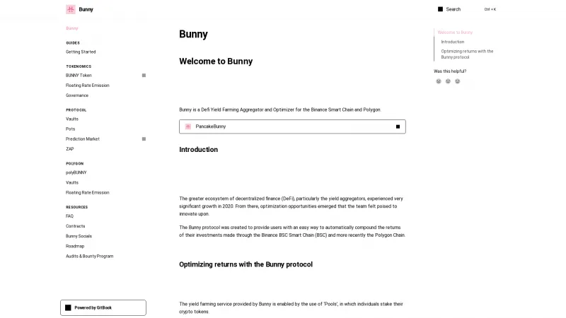 Homepage of Bunny