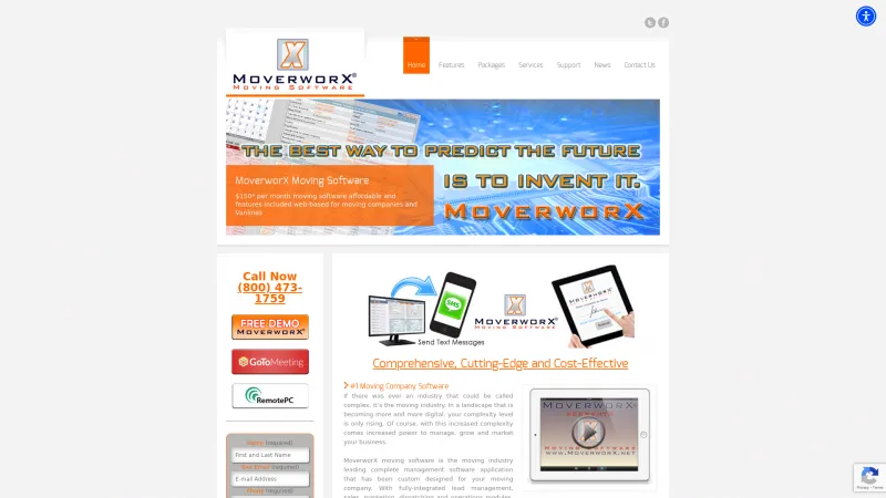 Homepage of Moverworx