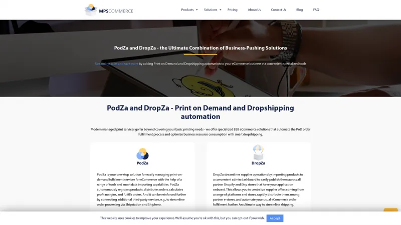 Homepage of PodZa