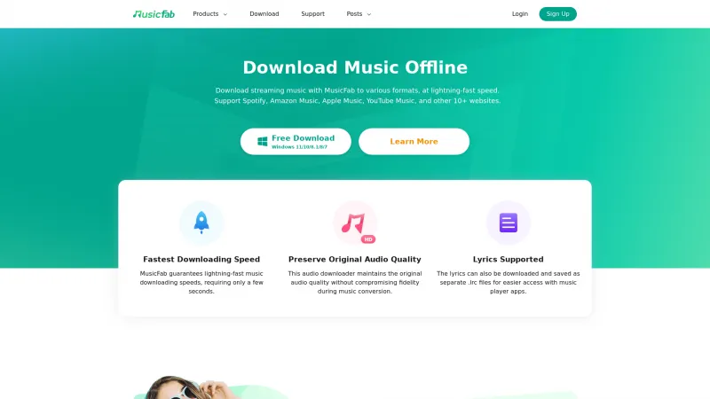 Homepage of MusicFab