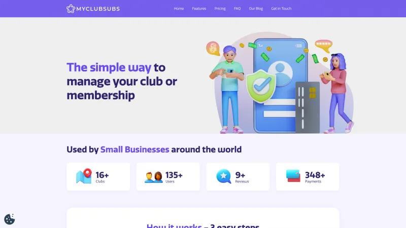 Homepage of MyClubSubs