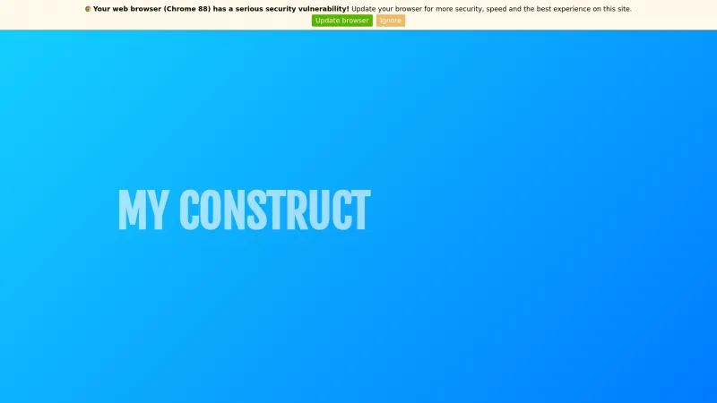 Homepage of MyConstruct