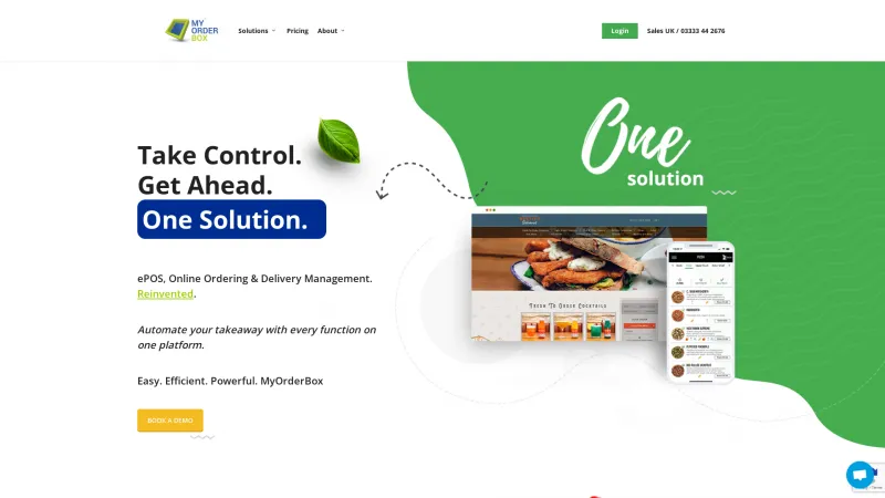 Homepage of MyOrderBox