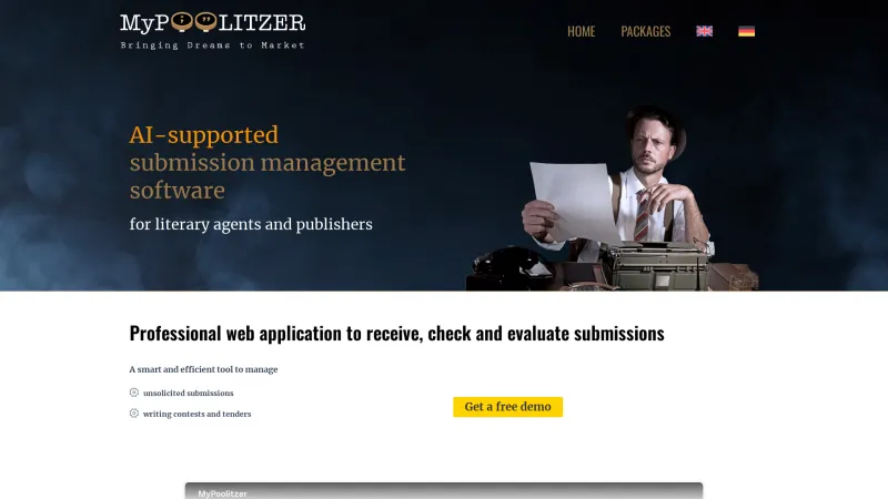 Homepage of MyPoolitzer