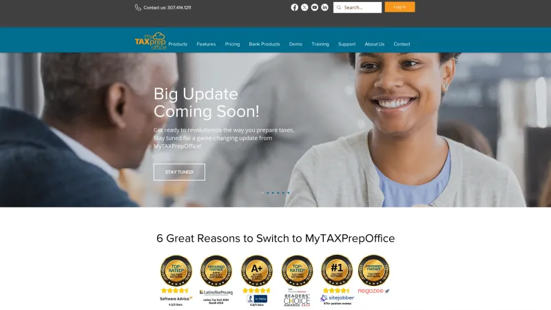 Homepage of MyTAXPrepOffice