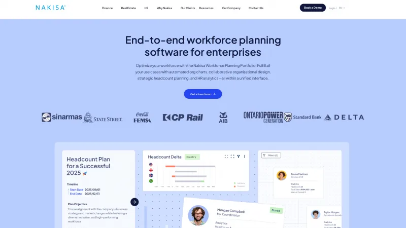 Homepage of Nakisa Workforce Planning