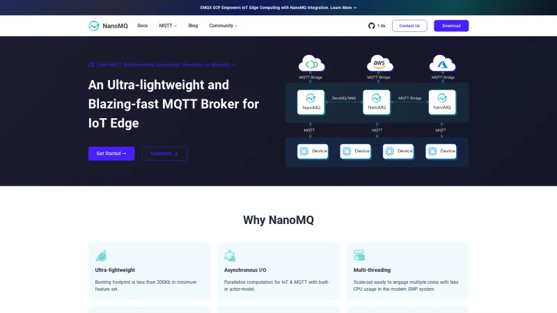 Homepage of NanoMQ