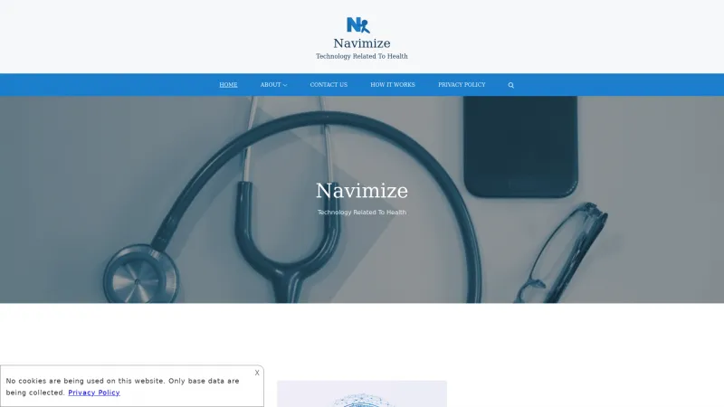 Homepage of Navimize