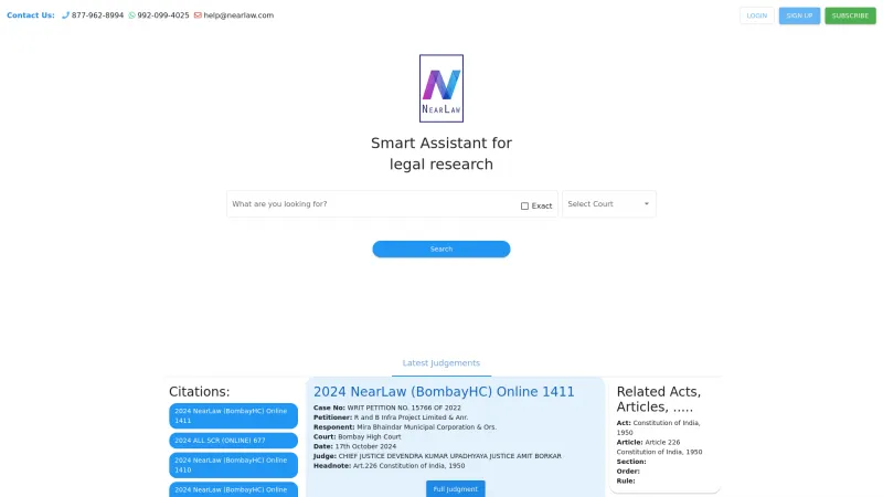 Homepage of NearLaw