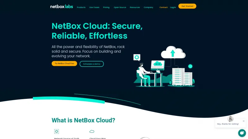 Homepage of Netbox Cloud