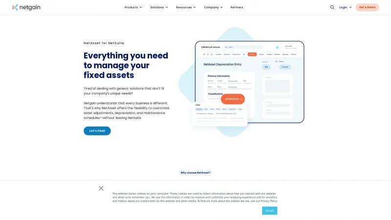 Homepage of NetAsset