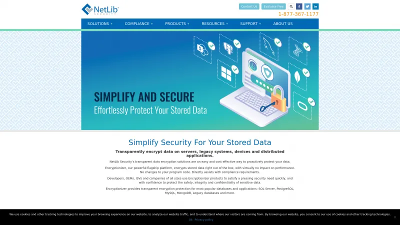 Homepage of NetLib Encryptionizer