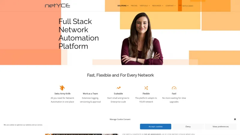 Homepage of NetYCE