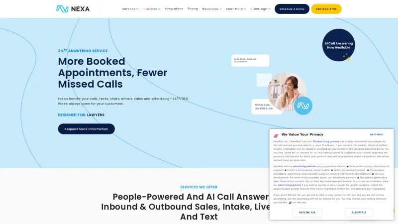 Homepage of Nexa