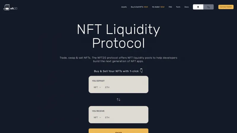 Homepage of NFT20