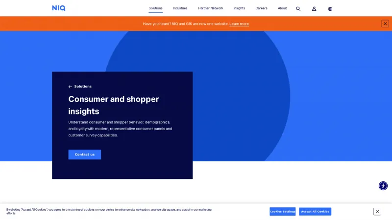 Homepage of NielsenIQ Consumer Insights