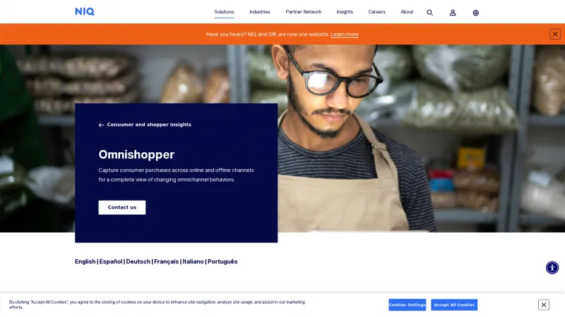 Homepage of NielsenIQ Omnishopper