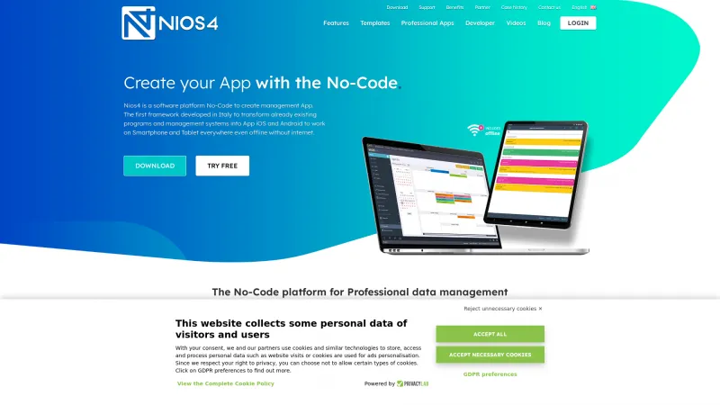 Homepage of Nios4