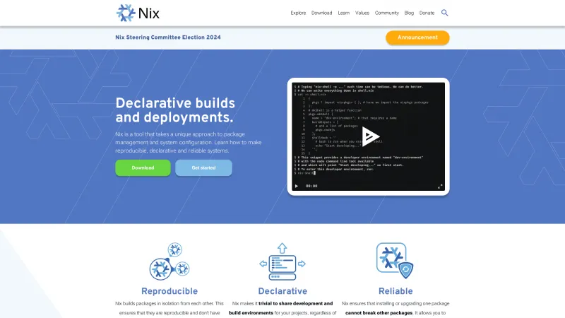 Homepage of Nix