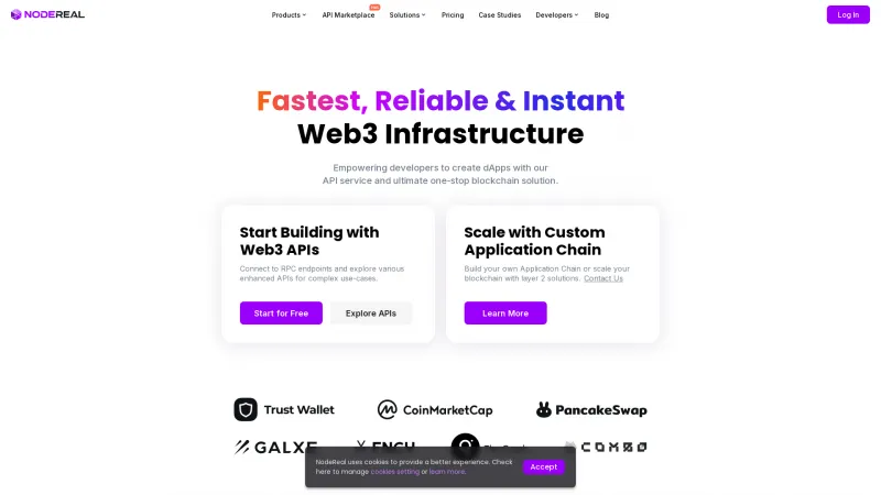 Homepage of NodeReal