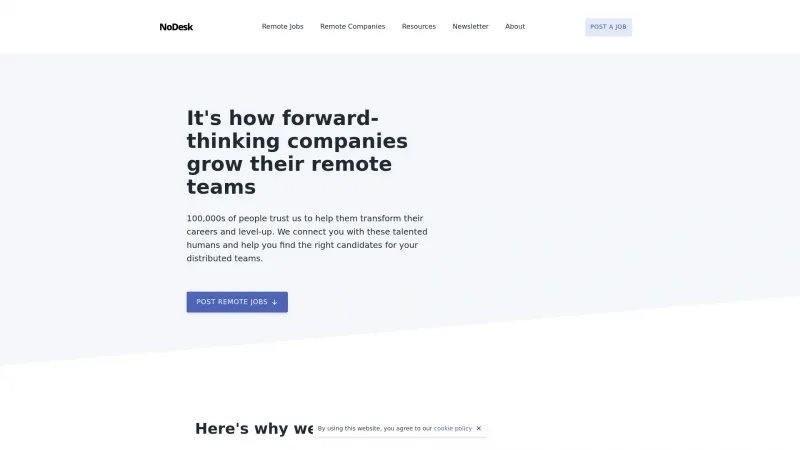 Homepage of NoDesk