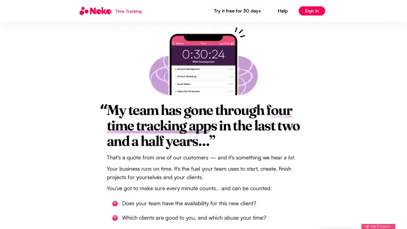 Homepage of Noko