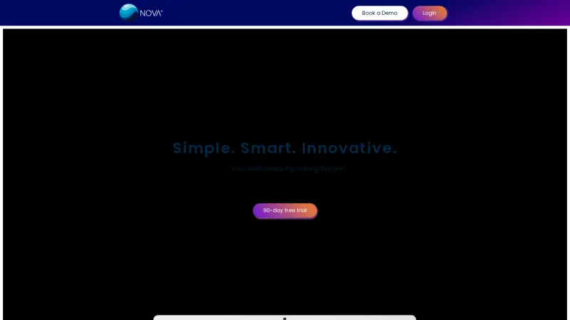 Homepage of NOVA CRM