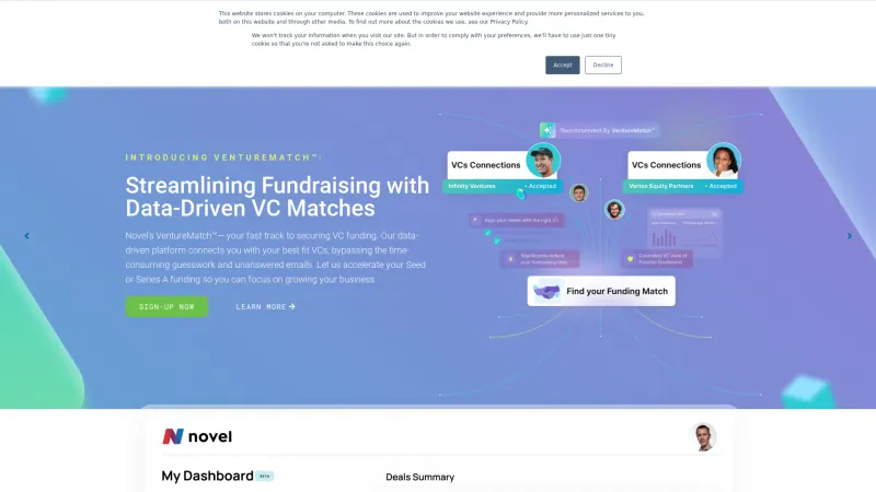 Homepage of Novel Capital