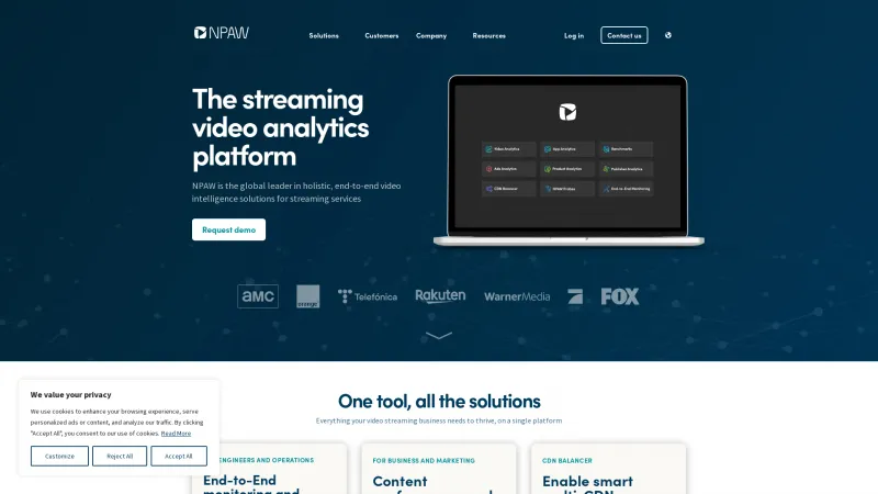 Homepage of NPAW