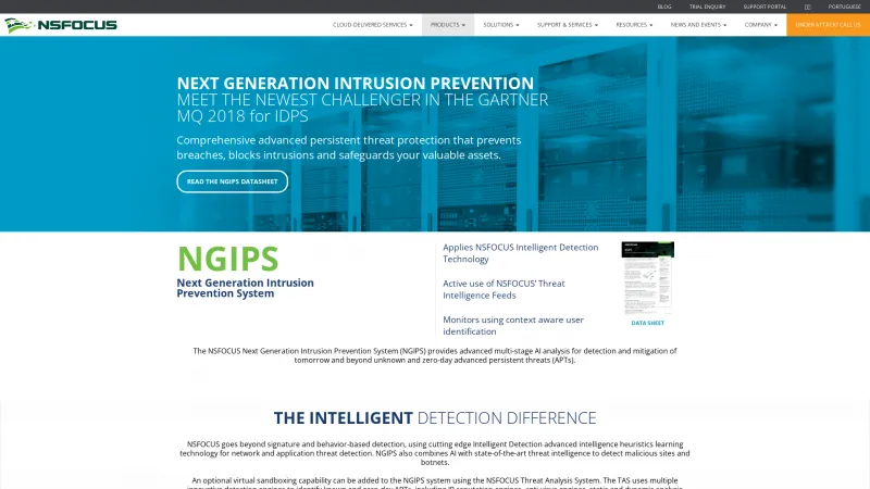 Homepage of NSFOCUS NGIPS