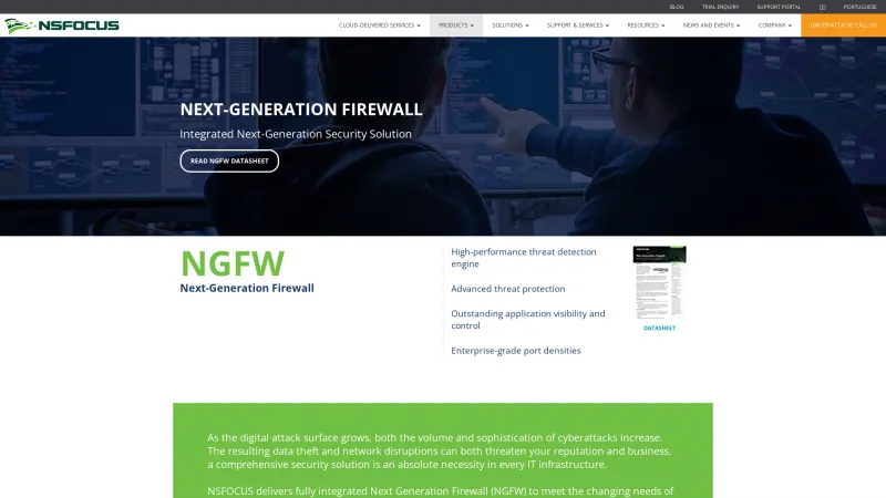 Homepage of NSFOCUS NGFW