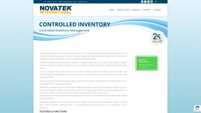 Homepage of Consumable Inventory Management Software