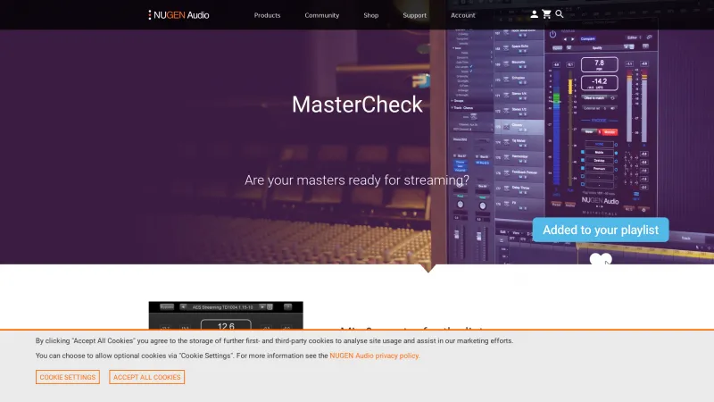 Homepage of MasterCheck