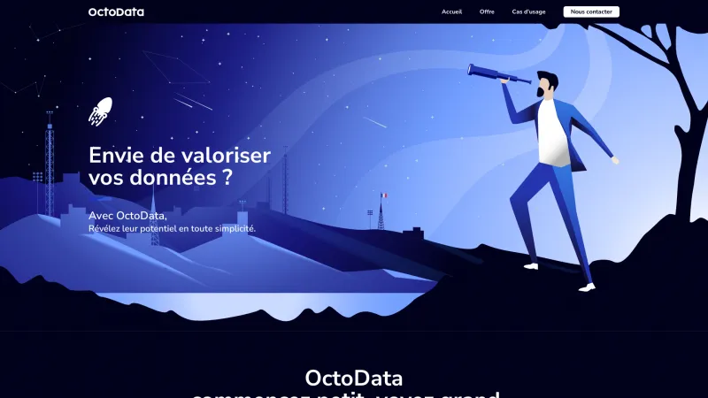 Homepage of OctoData