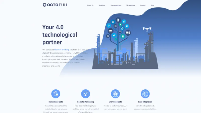 Homepage of Octopull